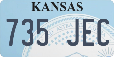 KS license plate 735JEC
