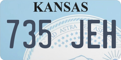 KS license plate 735JEH