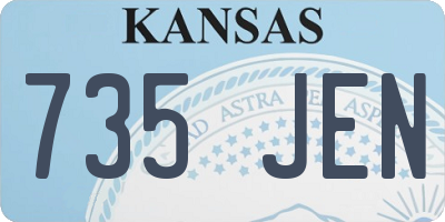 KS license plate 735JEN