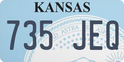KS license plate 735JEQ