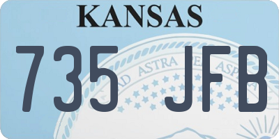 KS license plate 735JFB