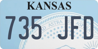 KS license plate 735JFD