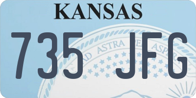 KS license plate 735JFG