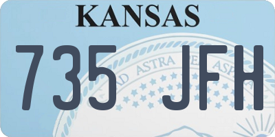 KS license plate 735JFH