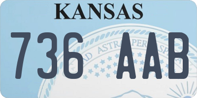 KS license plate 736AAB