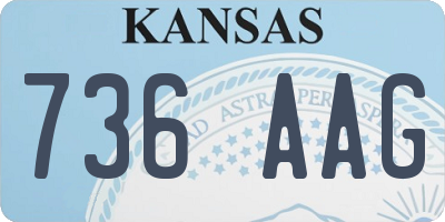 KS license plate 736AAG