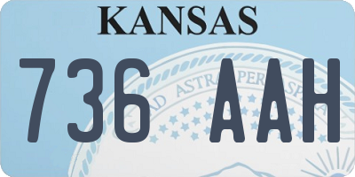 KS license plate 736AAH