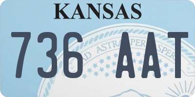 KS license plate 736AAT
