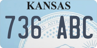 KS license plate 736ABC