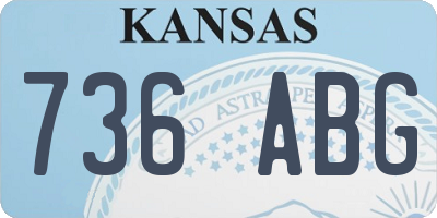 KS license plate 736ABG