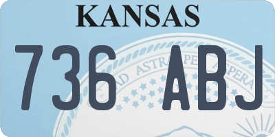 KS license plate 736ABJ