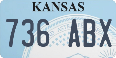 KS license plate 736ABX
