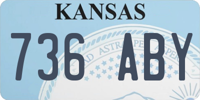 KS license plate 736ABY
