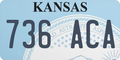 KS license plate 736ACA