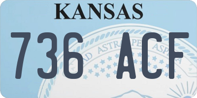 KS license plate 736ACF