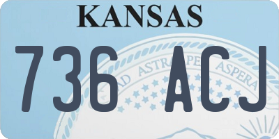 KS license plate 736ACJ