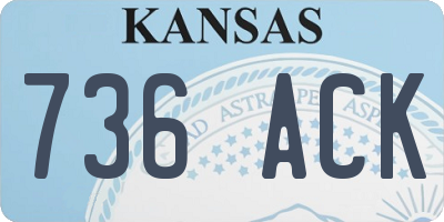 KS license plate 736ACK