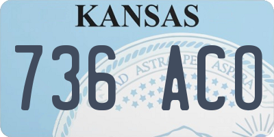 KS license plate 736ACO