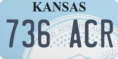 KS license plate 736ACR