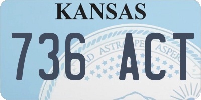 KS license plate 736ACT