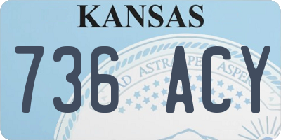 KS license plate 736ACY