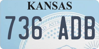 KS license plate 736ADB