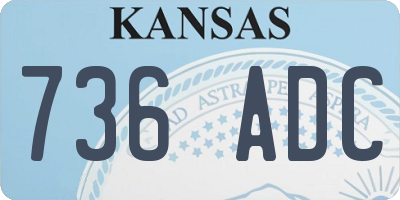 KS license plate 736ADC