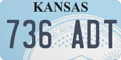 KS license plate 736ADT