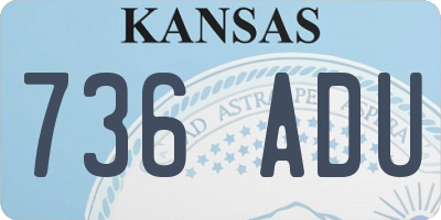 KS license plate 736ADU