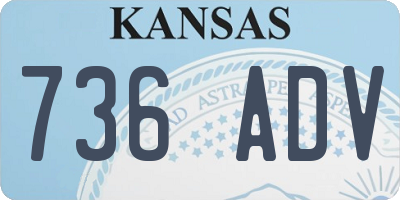 KS license plate 736ADV