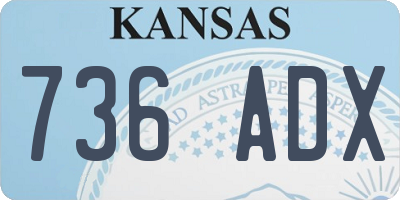 KS license plate 736ADX