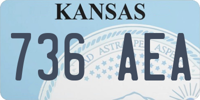 KS license plate 736AEA