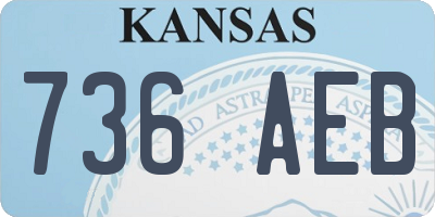 KS license plate 736AEB