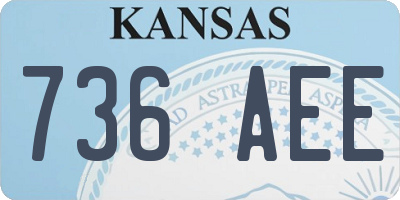 KS license plate 736AEE