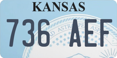 KS license plate 736AEF