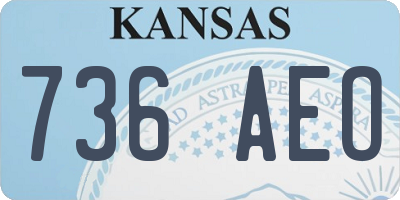 KS license plate 736AEO