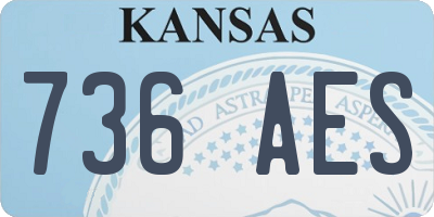KS license plate 736AES
