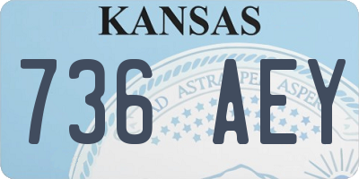 KS license plate 736AEY