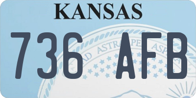 KS license plate 736AFB