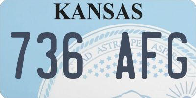 KS license plate 736AFG