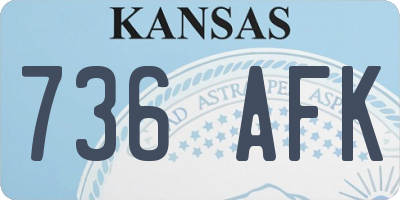KS license plate 736AFK