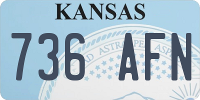 KS license plate 736AFN