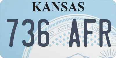 KS license plate 736AFR
