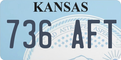 KS license plate 736AFT