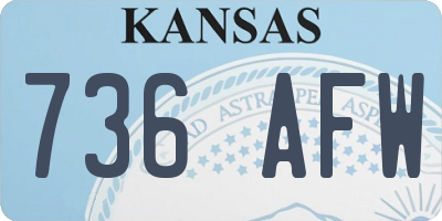 KS license plate 736AFW