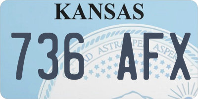 KS license plate 736AFX