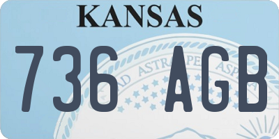 KS license plate 736AGB