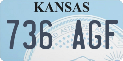 KS license plate 736AGF