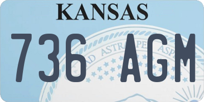 KS license plate 736AGM