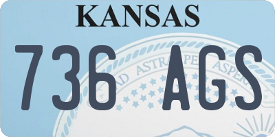 KS license plate 736AGS